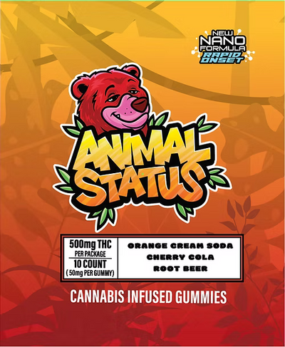 Animal Status Orange Cherry Cola THC-A Cannabis Gummies