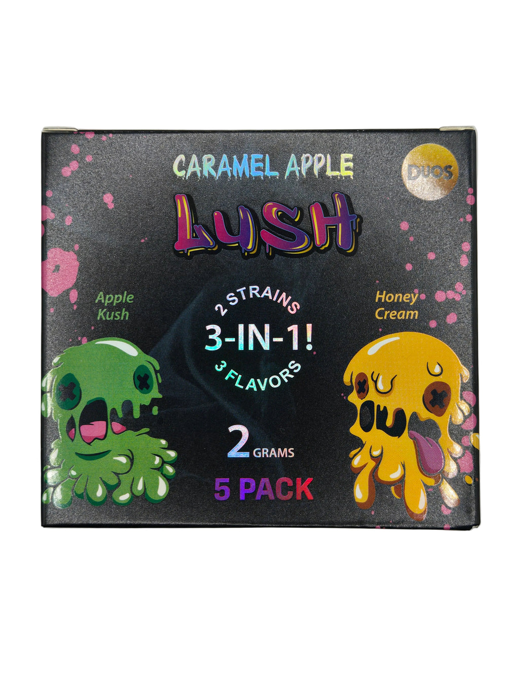 Caramel Apple 5 Pack Lush 3-in-1 – 2 Gram Live Resin Vape THCA Cartridge