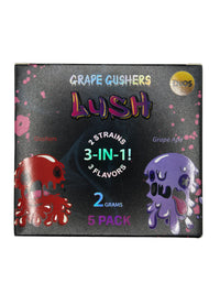 Grape Gushers  5 Pack Lush 3-in-1 – 2 Gram Live Resin Vape THCA Cartridge