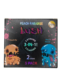Peach Paradise  5 Pack Lush 3-in-1 – 2 Gram Live Resin Vape THCA Cartridge (Copy) (Copy)