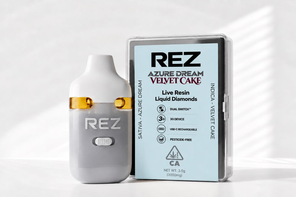 Azure Dream (S) + Velvet Cake (I) - REZ 3 Gram Live Resin Liquid Diamond Vape