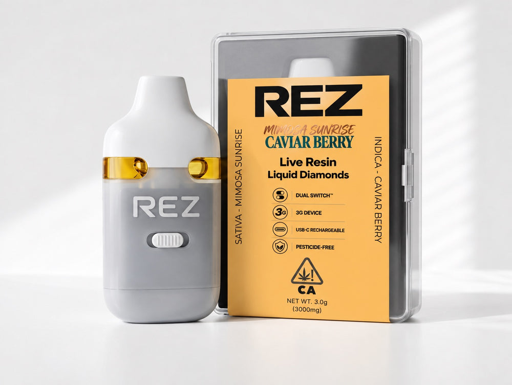 Mimosa Sunrise (S) + Caviar Berry (I) - REZ 3 Gram Live Resin Liquid Diamond Vape